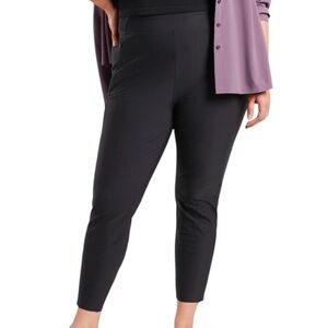 Athleta Stellar black tights w/ pockets ankle zip pants Plus Size 24